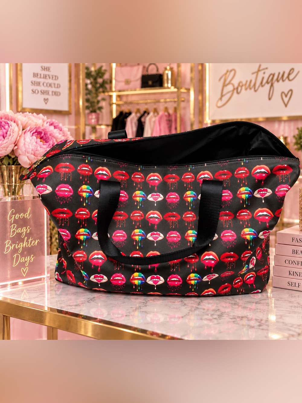 NWT Bag dripping lips cosplay  mini coin purse